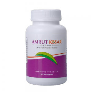 Amrut Kesar Capsules || Pack of 60 Caps || For Immunity, Stamina, Vitality, and Overall Wellness
