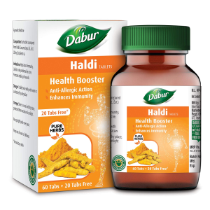 Dabur Haldi Tablet || Pack Of 40 Tabs || Useful For Healing Wounds