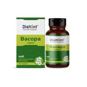 Dishant Ayurvedic Bacopa Caplets || Pack Of 60 Caps || Useful In Improving Memory