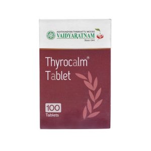 Vaidyaratnam Thyrocalm Tablets || Pack Of 100 Tabs || Useful For Thyroid Wellness