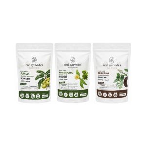 Neel Ayurvedics Amla, Bhringraj & Shikakai Powder || Pack Of 100 Gms Each || Useful For Hair Care