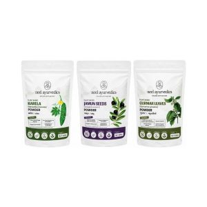 Neel Ayurvedics Karela, Jambu Beej & Gudmar Powder || Pack Of 100 Gms Each || Useful For Blood Sugar Balance